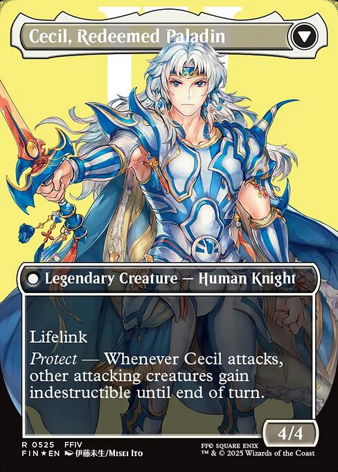 Cecil, Dark Knight // Cecil, Redeemed Paladin 525, back face
