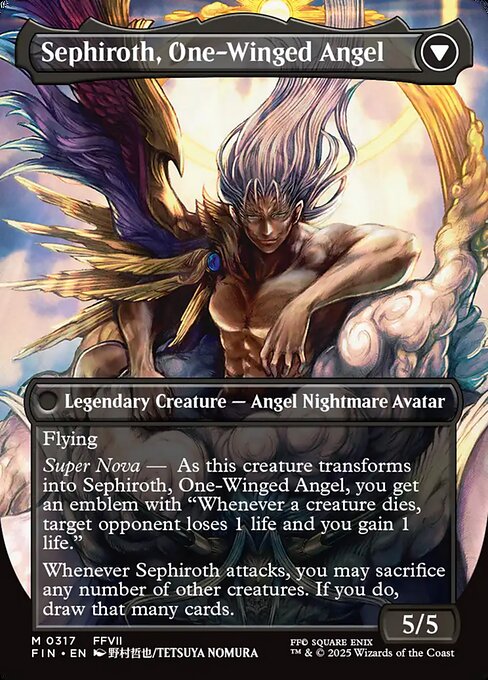 Sephiroth, Fabled SOLDIER // Sephiroth, One-Winged Angel 317, back face