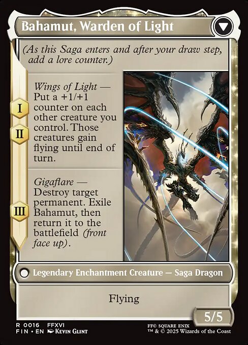 Dion, Bahamut's Dominant // Bahamut, Warden of Light 16, back face