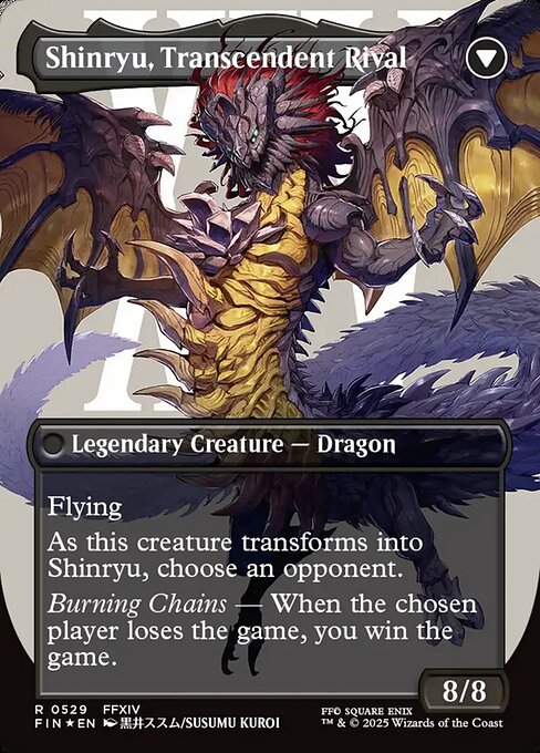 Zenos yae Galvus // Shinryu, Transcendent Rival 529, back face