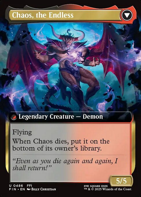 Garland, Knight of Cornelia // Chaos, the Endless 486, back face