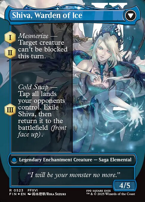 Jill, Shiva's Dominant // Shiva, Warden of Ice 523, back face