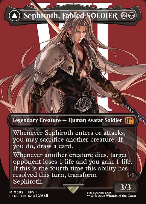 Sephiroth, Fabled SOLDIER // Sephiroth, One-Winged Angel 382