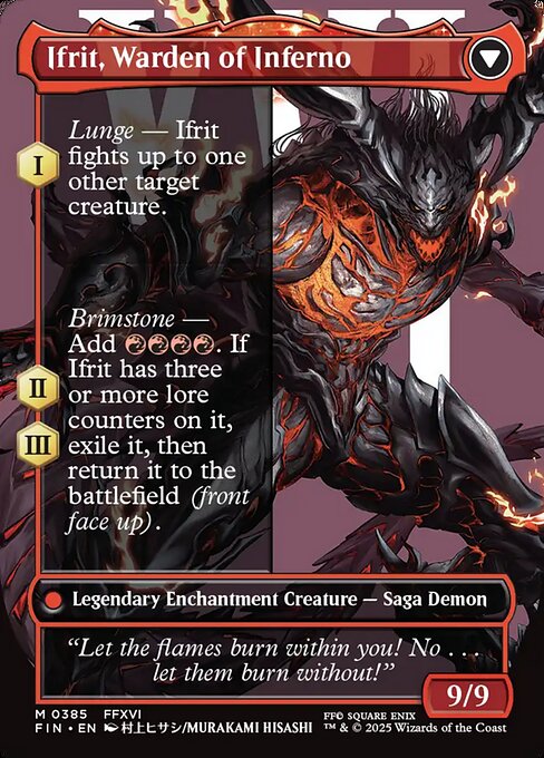 Clive, Ifrit's Dominant // Ifrit, Warden of Inferno 385, back face