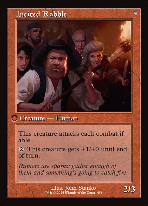 Town Gossipmonger // Incited Rabble 451, back face