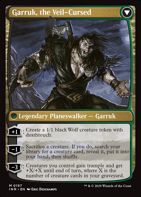 Garruk Relentless // Garruk, the Veil-Cursed 197, back face