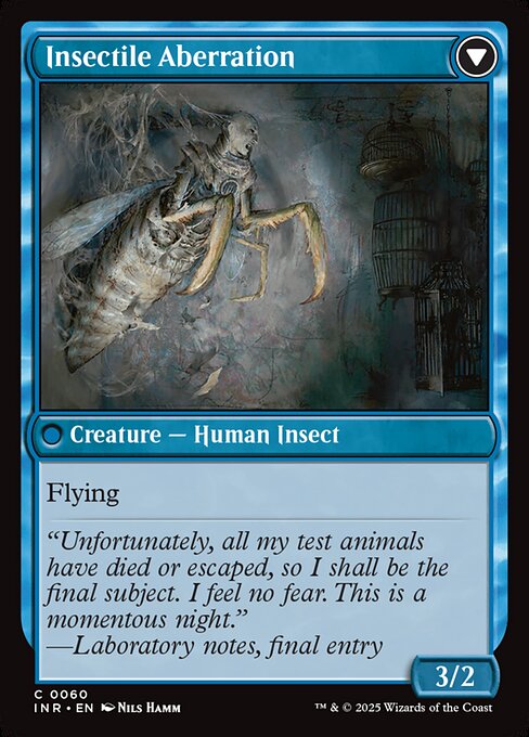 Delver of Secrets // Insectile Aberration 60, back face