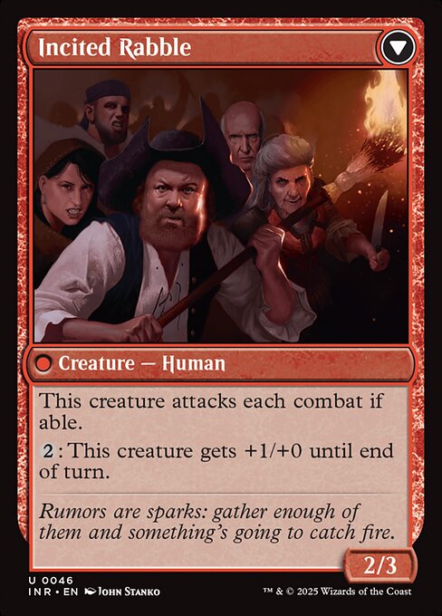 Town Gossipmonger // Incited Rabble 46, back face