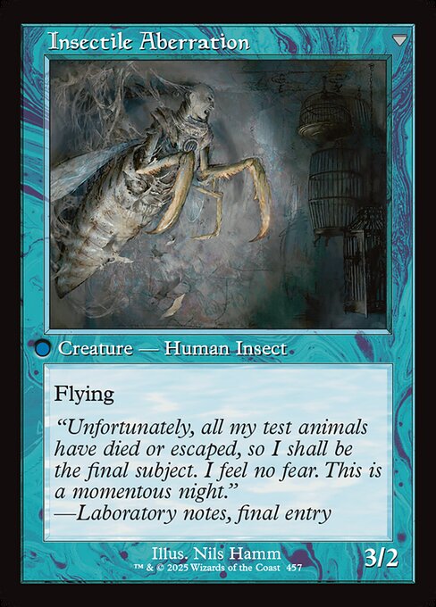Delver of Secrets // Insectile Aberration 457, back face