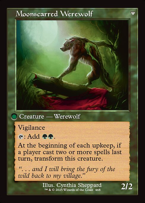 Scorned Villager // Moonscarred Werewolf 468, back face