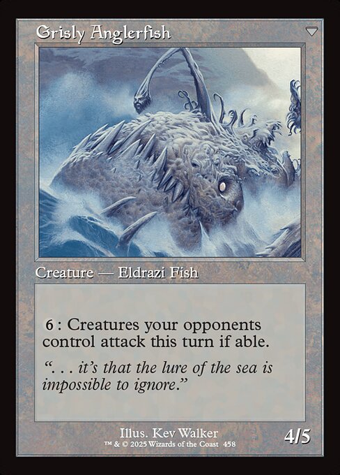 Grizzled Angler // Grisly Anglerfish 458, back face