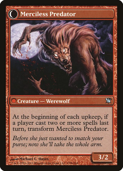 Reckless Waif // Merciless Predator 159, back face