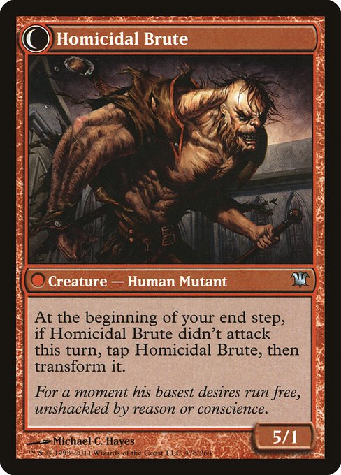 Civilized Scholar // Homicidal Brute 47, back face