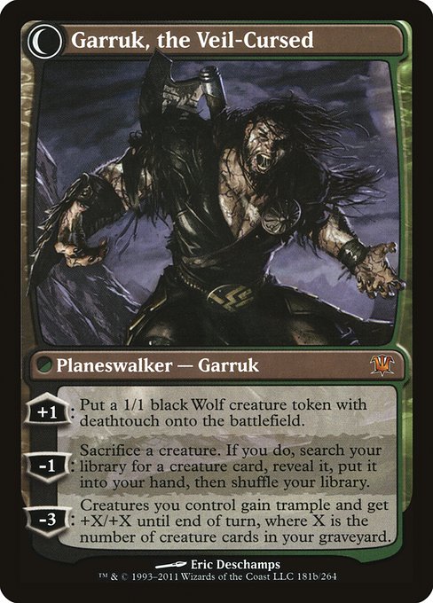 Garruk Relentless // Garruk, the Veil-Cursed 181, back face