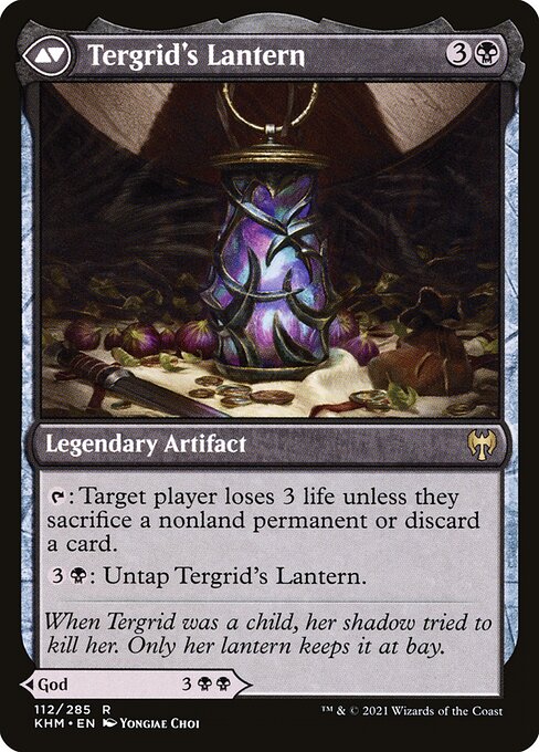 Tergrid, God of Fright // Tergrid's Lantern 112, back face