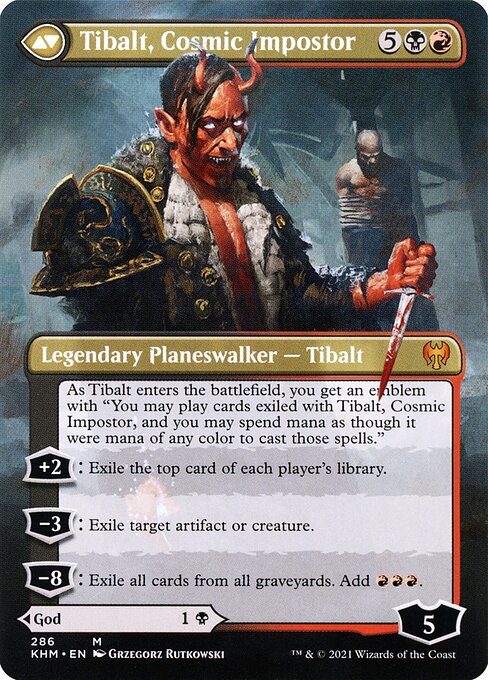 Valki, God of Lies // Tibalt, Cosmic Impostor 286, back face