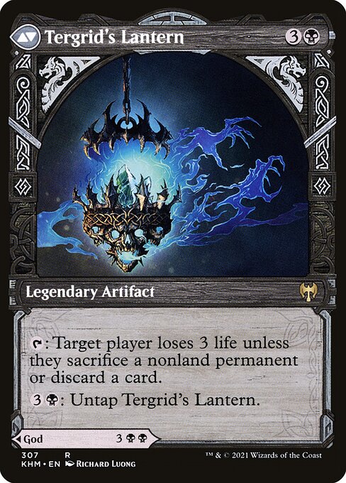Tergrid, God of Fright // Tergrid's Lantern 307, back face