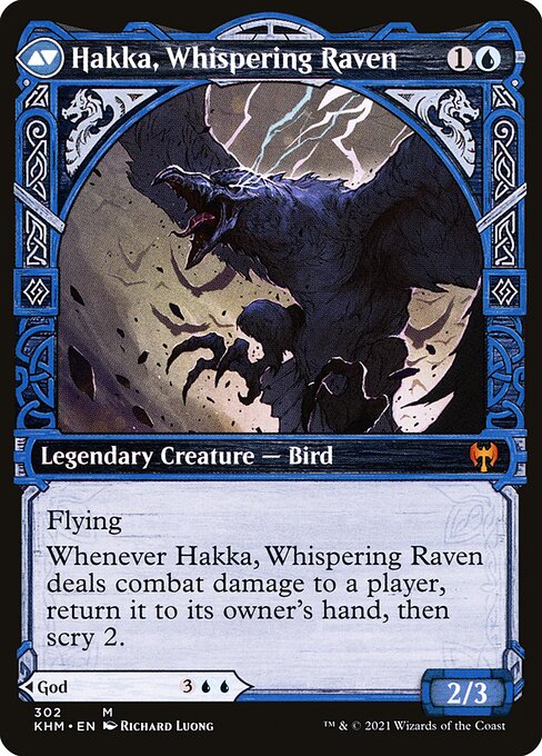 Alrund, God of the Cosmos // Hakka, Whispering Raven 302, back face