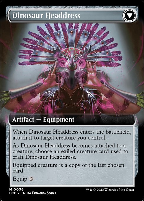 Paleontologist's Pick-Axe // Dinosaur Headdress 36, back face