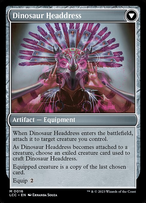 Paleontologist's Pick-Axe // Dinosaur Headdress 16, back face
