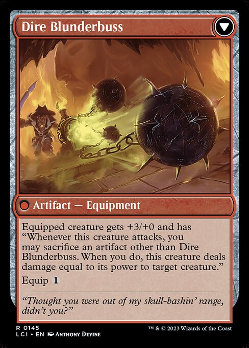 Dire Flail // Dire Blunderbuss 145, back face