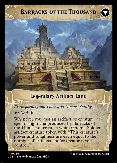 Thousand Moons Smithy // Barracks of the Thousand 39, back face