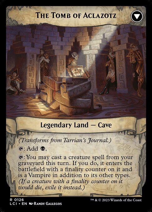 Tarrian's Journal // The Tomb of Aclazotz 126, back face