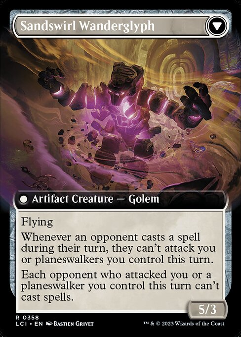 Unstable Glyphbridge // Sandswirl Wanderglyph 358, back face