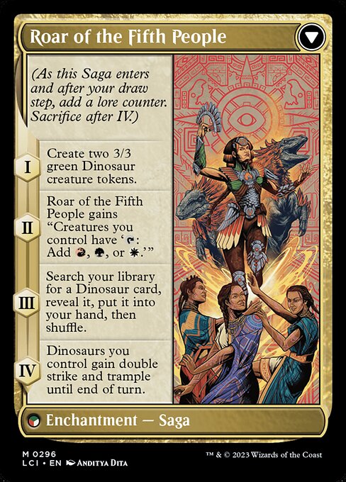 Huatli, Poet of Unity // Roar of the Fifth People 296, back face