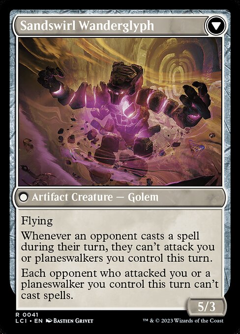 Unstable Glyphbridge // Sandswirl Wanderglyph 41, back face