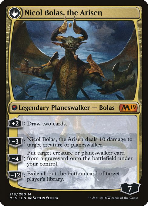 Nicol Bolas, the Ravager // Nicol Bolas, the Arisen 218, back face