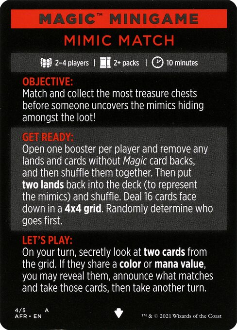 Mimic Match // Mimic Match (cont'd) 4
