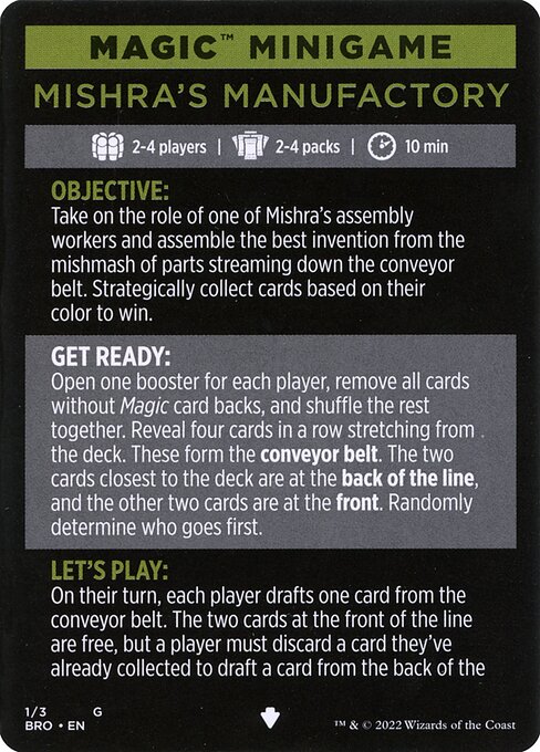 Mishra's Manufactory // Mishra's Manufactory (cont'd) 1