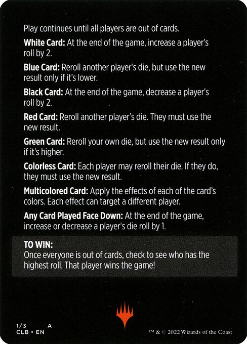Roll for Initiative // Roll for Initiative (cont'd) 1, back face