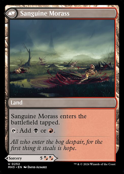 Bloodsoaked Insight // Sanguine Morass 252, back face