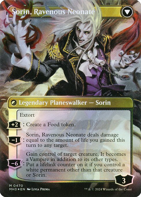 Sorin of House Markov // Sorin, Ravenous Neonate 470, back face
