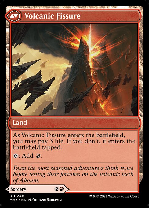Sundering Eruption // Volcanic Fissure 248, back face