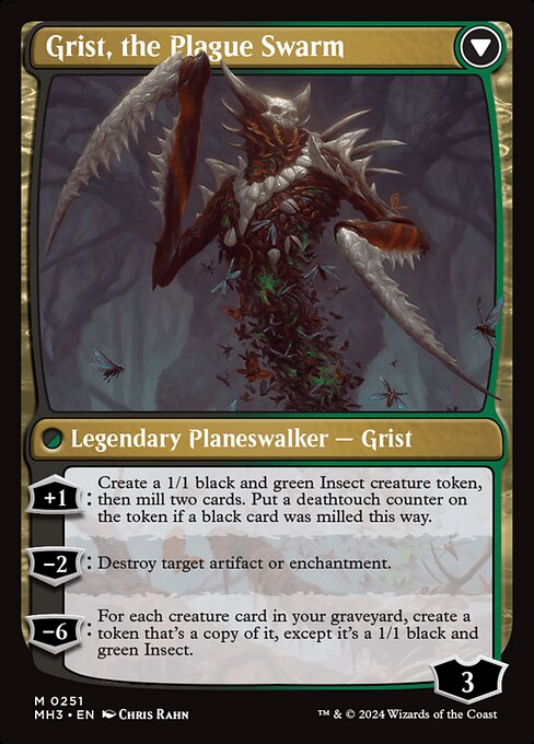 Grist, Voracious Larva // Grist, the Plague Swarm 251, back face