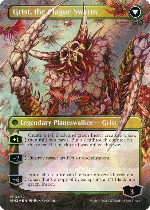 Grist, Voracious Larva // Grist, the Plague Swarm 472, back face