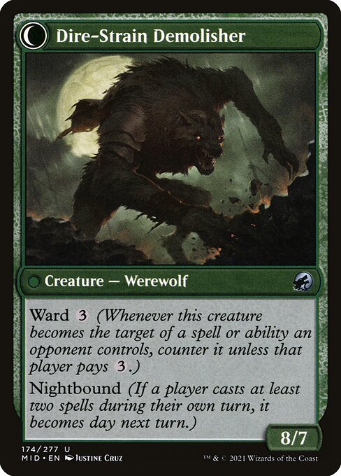 Burly Breaker // Dire-Strain Demolisher 174, back face