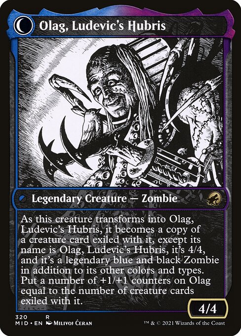 Ludevic, Necrogenius // Olag, Ludevic's Hubris 320, back face