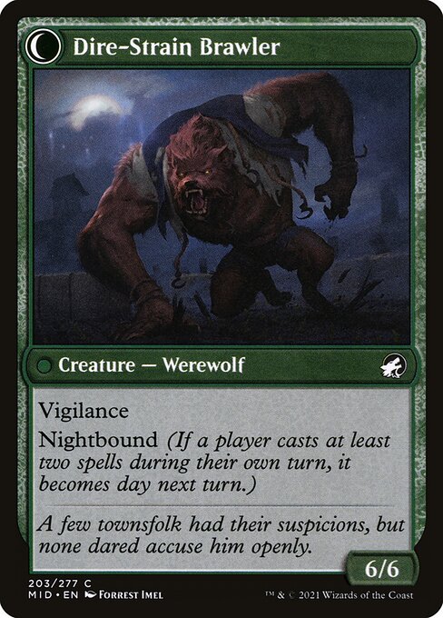 Tireless Hauler // Dire-Strain Brawler 203, back face