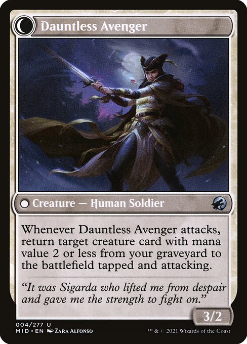 Bereaved Survivor // Dauntless Avenger 4, back face