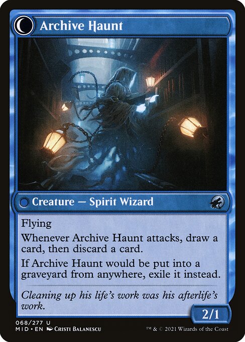 Overwhelmed Archivist // Archive Haunt 68, back face