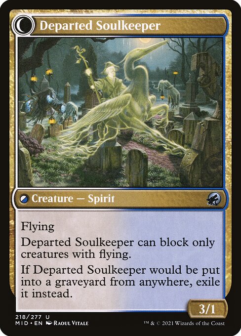 Devoted Grafkeeper // Departed Soulkeeper 218, back face