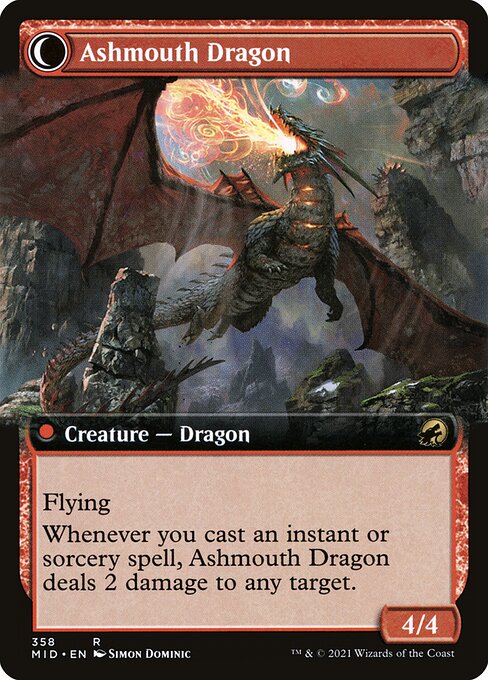 Smoldering Egg // Ashmouth Dragon 358, back face