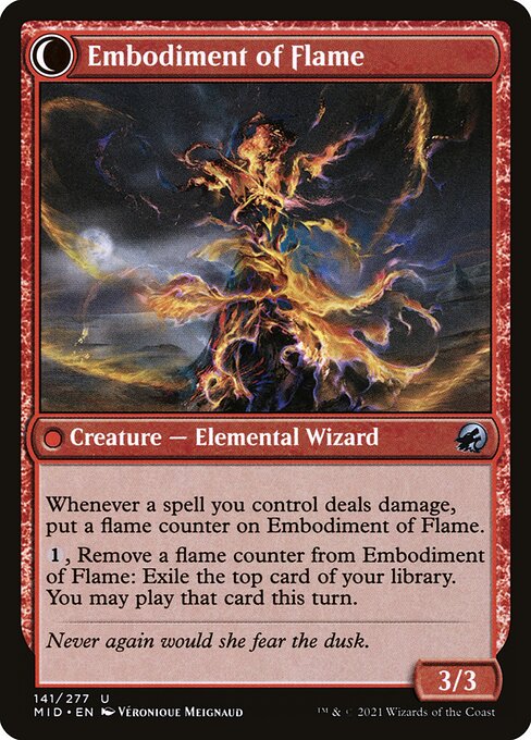Flame Channeler // Embodiment of Flame 141, back face