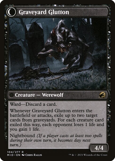 Graveyard Trespasser // Graveyard Glutton 104, back face