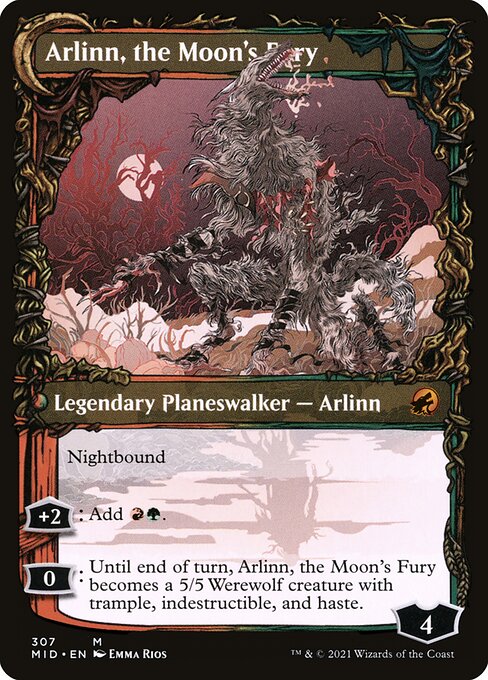 Arlinn, the Pack's Hope // Arlinn, the Moon's Fury 307, back face