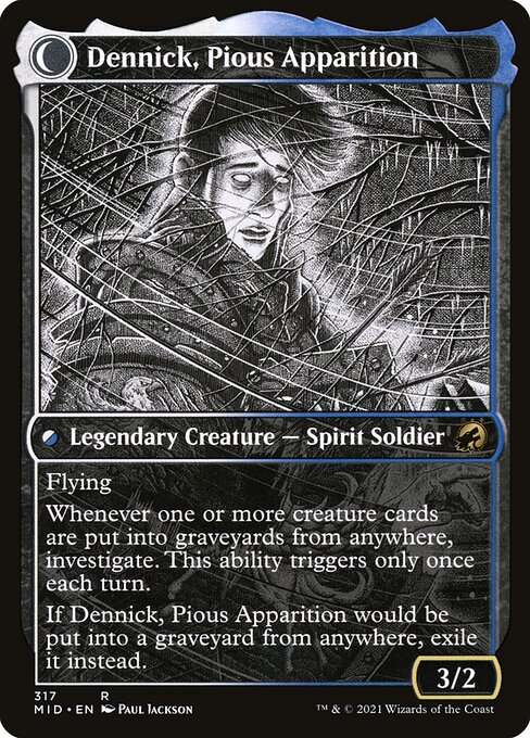 Dennick, Pious Apprentice // Dennick, Pious Apparition 317, back face
